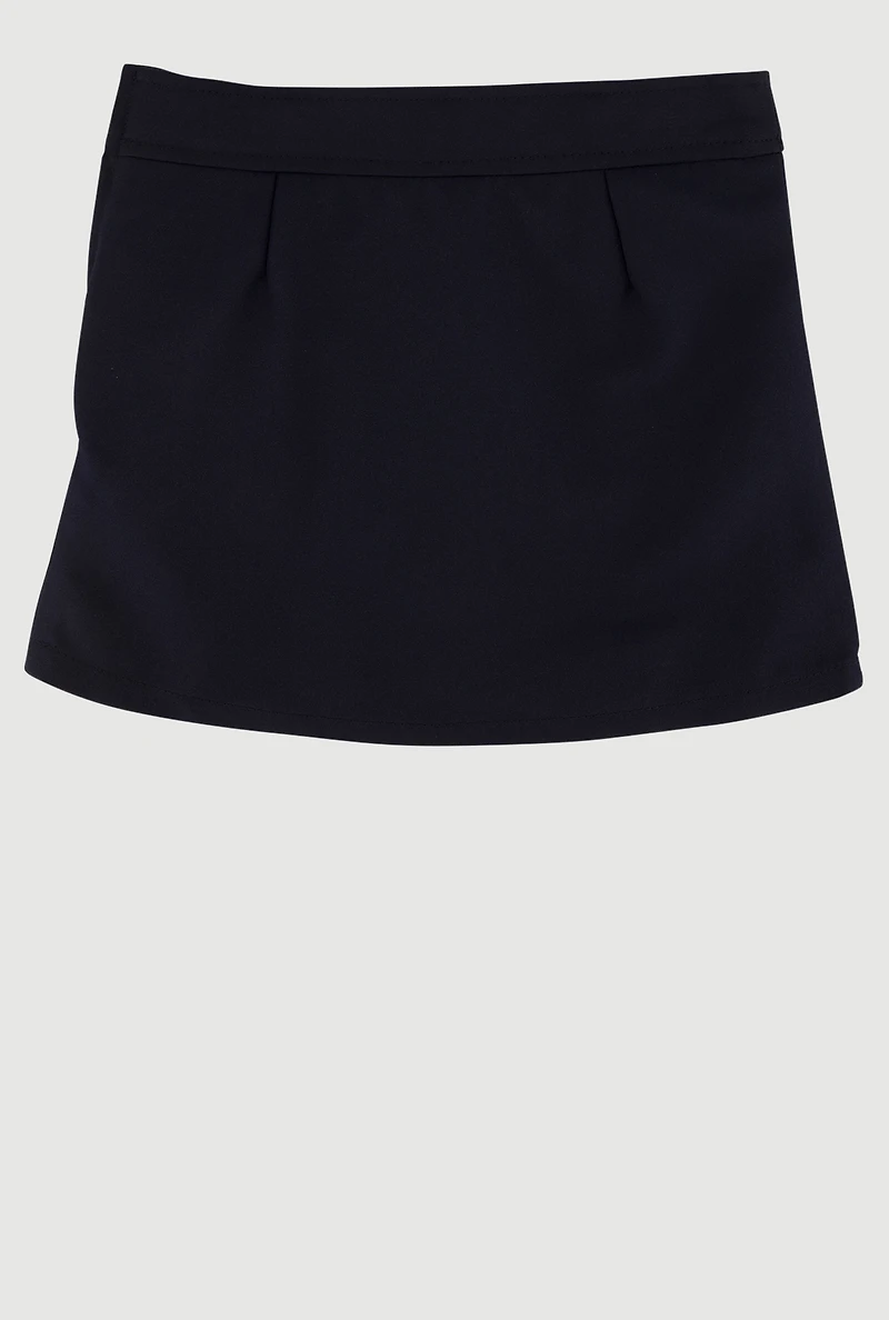 French Toast Girls 4-6x Two Tab Scooter Skirt, Blue, Size 6X