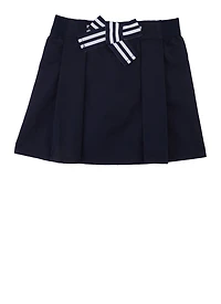 French Toast Girls 4-6x Bow Front Scooter Skirt, Blue, Size 4
