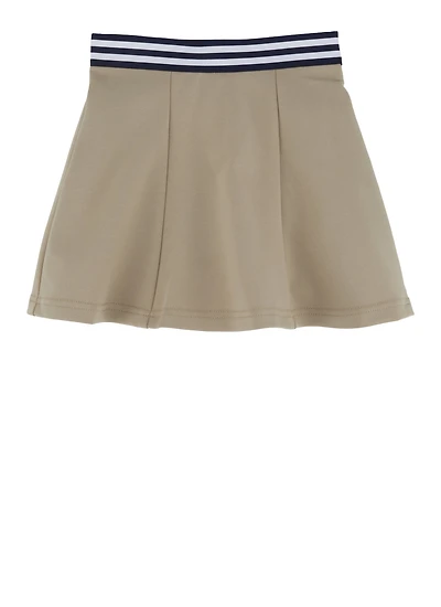 French Toast Girls 4-6x Pull-On Stretch Ponte Scooter Skirt, Khaki, Size 4-5