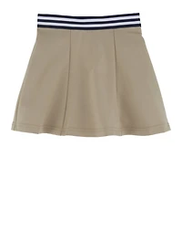French Toast Girls 4-6x Pull-On Stretch Ponte Scooter Skirt, Khaki,