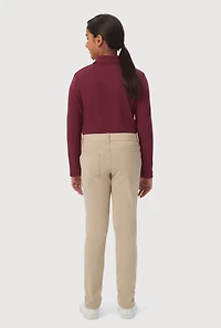 French Toast Girls 4-6x Solid Skinny Leg Pants, Khaki, Size 4