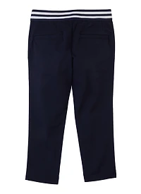 French Toast Girls 4-6x Striped Waistband Pants, Blue, Size 6X