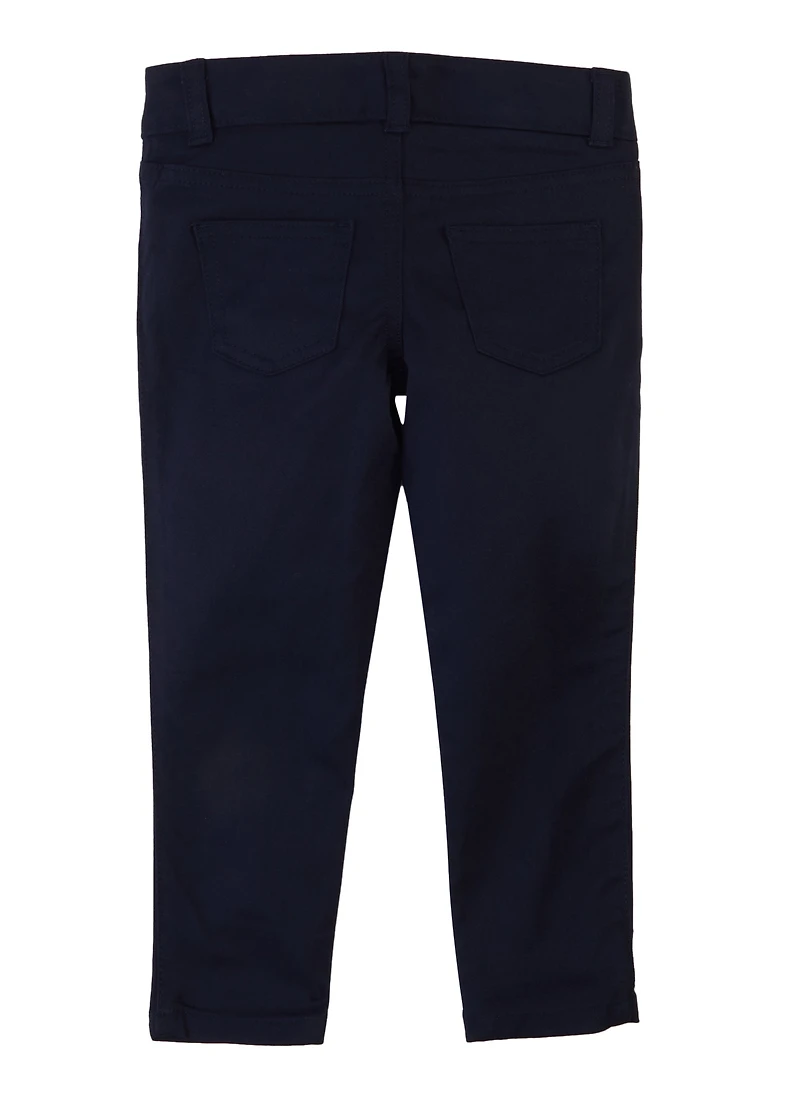 French Toast Girls 4-6x Skinny Leg Pants, Blue, Size 6X