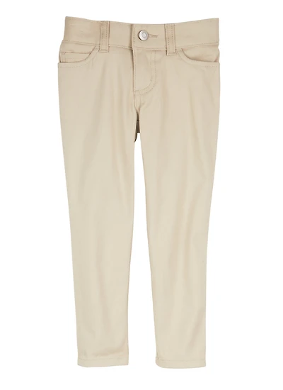 French Toast Girls 4-6x 5 Pocket Skinny Pants, Khaki, Size 5