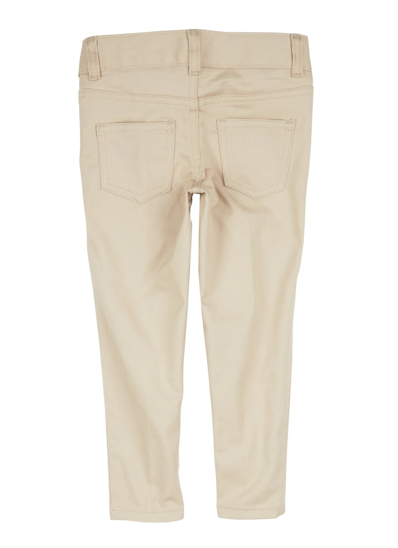 French Toast Girls 4-6x 5 Pocket Skinny Pants, Khaki, Size 6