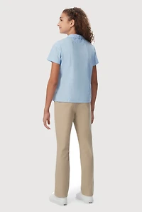 French Toast Girls 7-14 Peter Pan Collar Shirt, Blue, Size 7