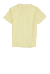 French Toast Girls 4-6x Peter Pan Collar Short Sleeve Shirt, Yellow, Size 14