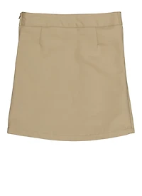 French Toast Girls 7-16 Two Button Detail Pleated Skirt