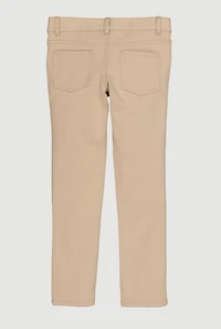 French Toast Girls 7-16 Skinny Leg Pants, Khaki, Size 8
