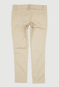 French Toast Girls 7-14 Skinny Leg Stretch Pants, Khaki,