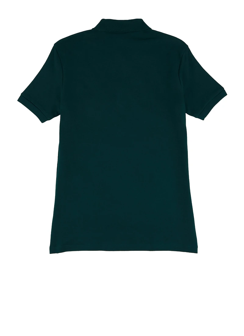 French Toast Girls 16-20 Short Sleeve Polo Shirt, Green, Size 18-20
