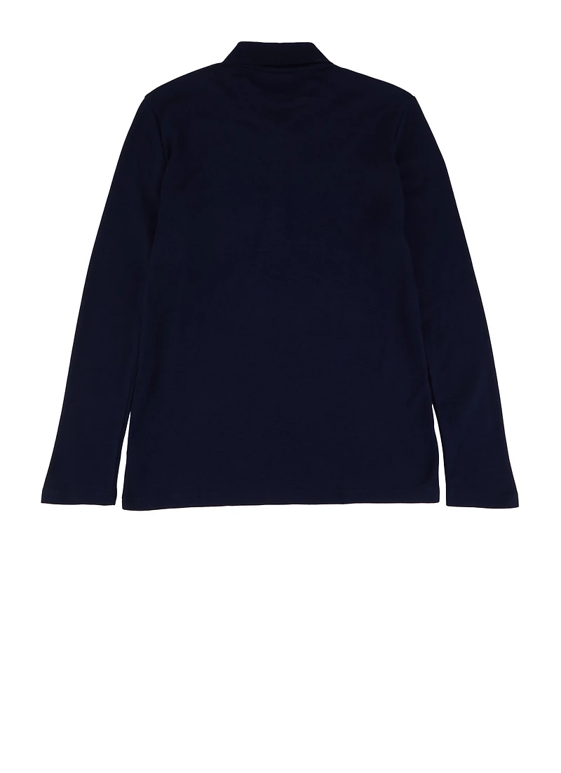 French Toast Girls 16-20 Long Sleeve Polo Shirt