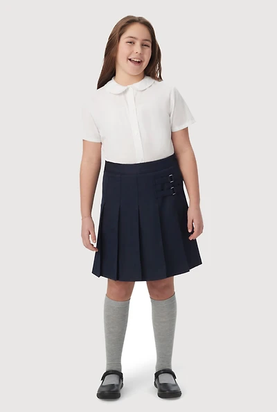 French Toast Girls 16-20 Pleated Skort, Blue, Size 20