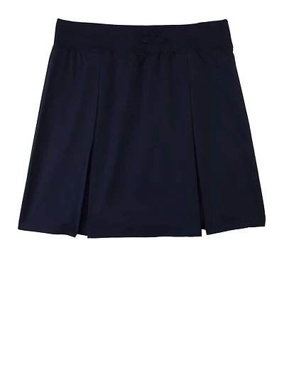 French Toast Girls 16-20 Pleated Scooter Skirt, Blue, Size 18