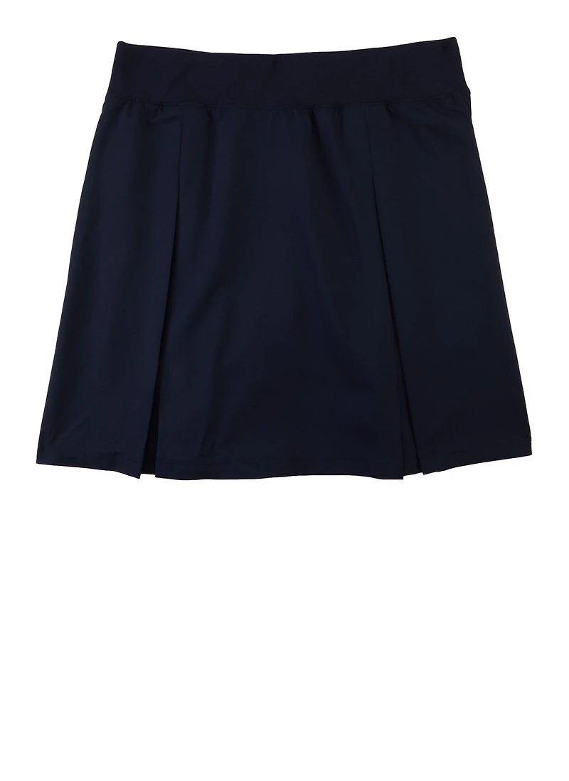 French Toast Girls 16-20 Pleated Scooter Skirt, Blue,