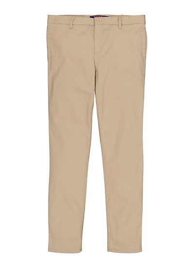 French Toast Girls 16-20 Skinny Pants, Khaki, Size 20