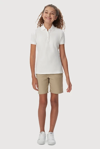 French Toast Junior Polo Shirt, White, Size S