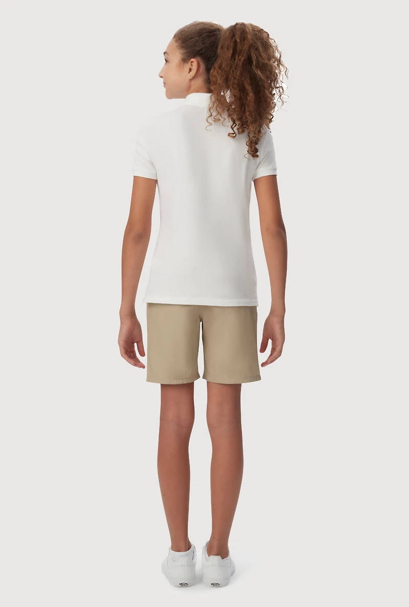 French Toast Junior Polo Shirt, White, Size M