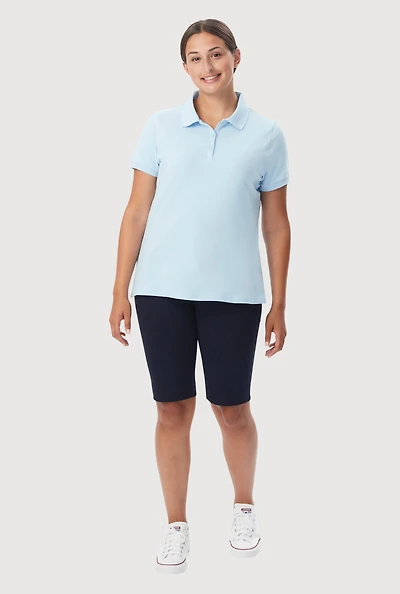 French Toast Junior Short Sleeve Pique Polo Shirt, Blue, Size M