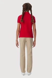 French Toast Junior Stretch Pique Polo, Red, Size XL