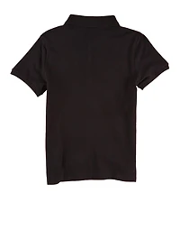 French Toast Junior Short Sleeve Polo Shirt, Black, Size XL