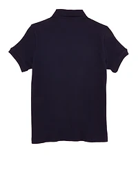 French Toast Girls Plus Size 10-20 Picot Polo Shirt, Blue, Size 10-12P