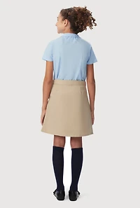 French Toast Girls Plus 10.5-20.5 Buckle Detail Pleated Skort