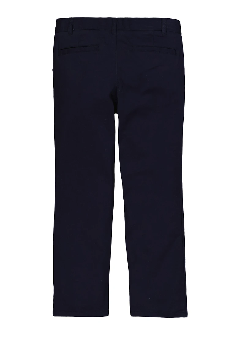 French Toast Girls Plus Size 10.5-20.5 Straight Leg Pants, Blue, Size 18.5