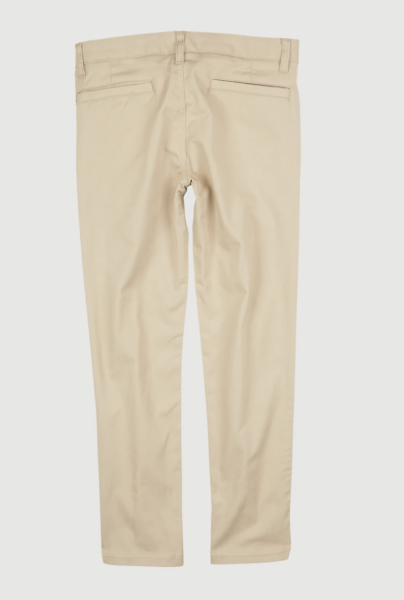 French Toast Girls Plus Size 10.5-20.5 Skinny Leg Pants, Khaki, Size 20.5