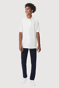 French Toast Boys 4-7 Short Sleeve Polo, White,