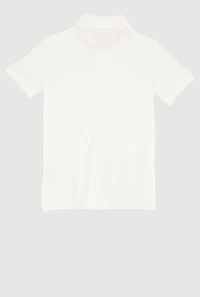 French Toast Boys 4-7 Short Sleeve Polo, White, Size 6-7