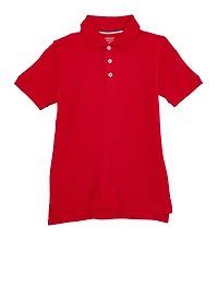 French Toast Boys 4-7 Solid Short Sleeve Polo Shirt, Red, Size 4-5