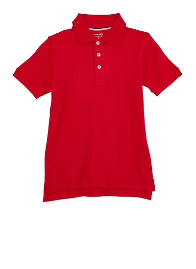 French Toast Boys 4-7 Solid Short Sleeve Polo Shirt, Red,
