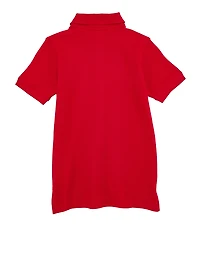 French Toast Boys 4-7 Solid Short Sleeve Polo Shirt, Red, Size 4-5