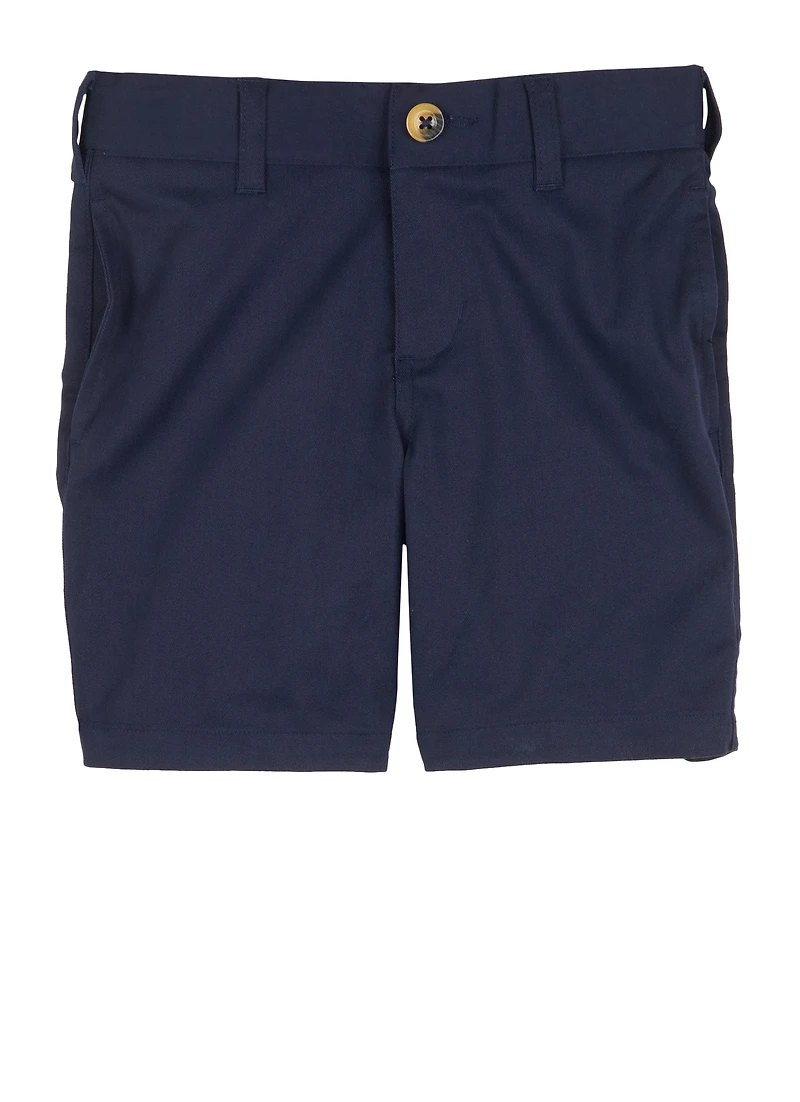 French Toast Boys 4-7 Button Front Shorts, Blue, Size 4
