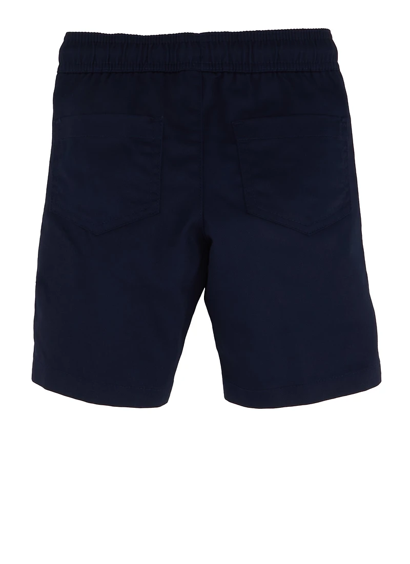 French Toast Boys 4-7 Drawstring Waist Shorts, Blue, Size 5