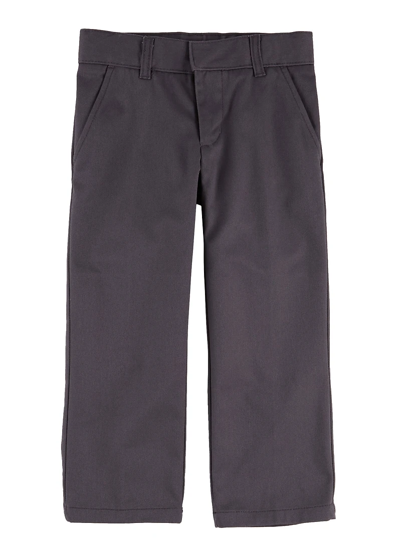French Toast Boys 4-7 Hook and Eye Relaxed Fit Chinos, Grey,