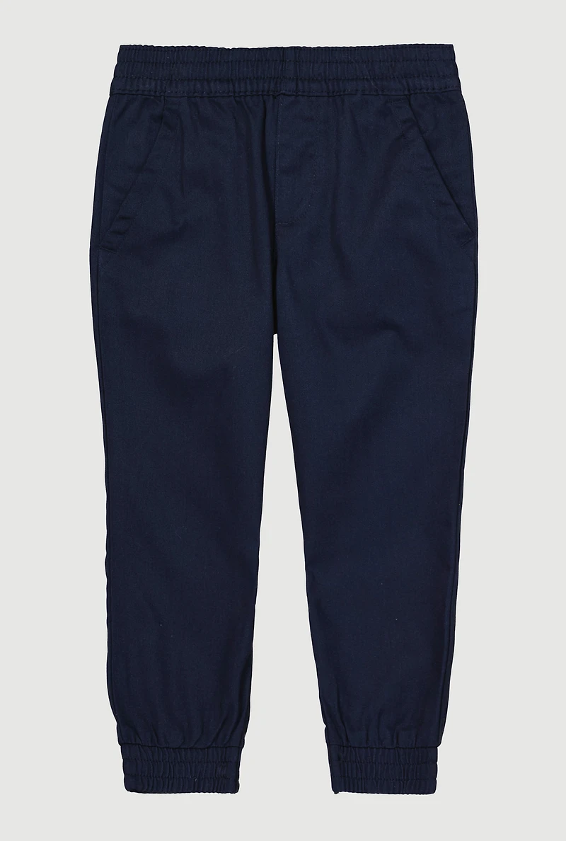 French Toast Boys 4-7 Solid Joggers, Blue, Size 5
