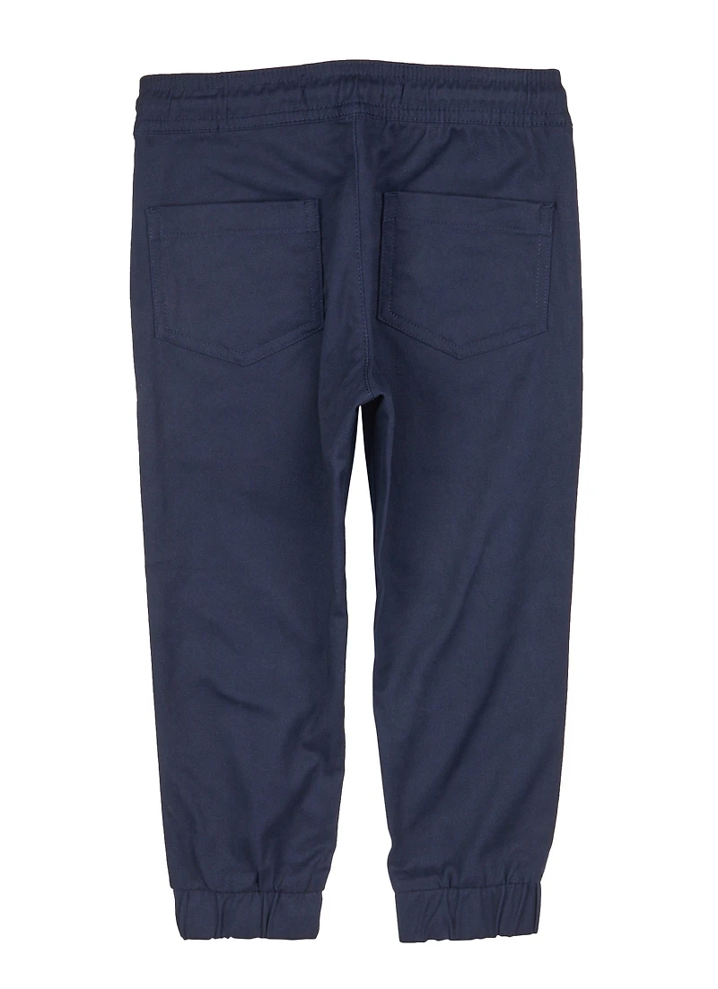 French Toast Boys 4-7 Drawstring Waist Joggers, Blue, Size 5