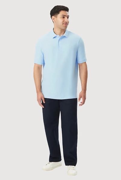 French Toast Boys 8-14 Short Sleeve Pique Polo, Blue, Size 8