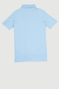 French Toast Boys 8-14 Short Sleeve Pique Polo, Blue, Size 8