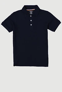 French Toast Boys 8-16 Pique Polo Shirt, Blue, Size 10-12