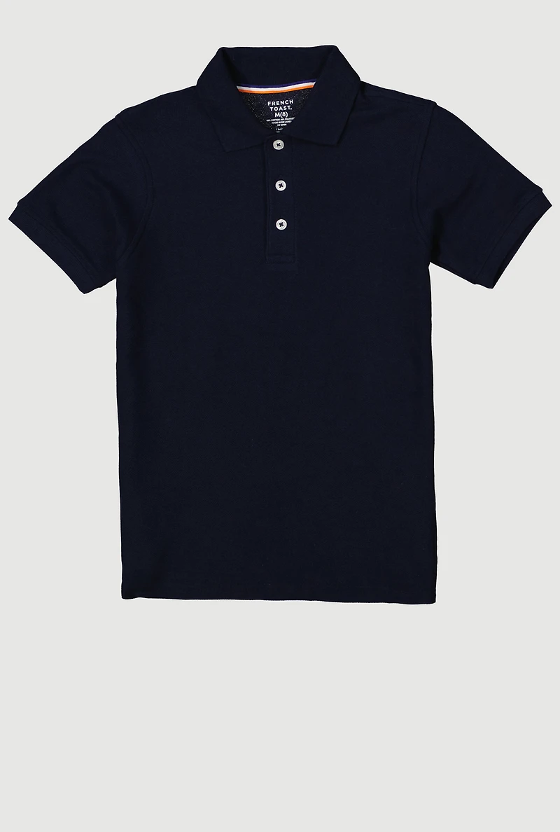 French Toast Boys 8-16 Pique Polo Shirt, Blue, Size 14-16