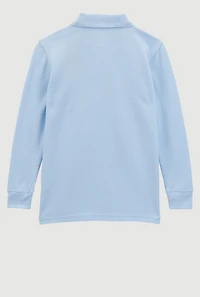 French Toast Boys 8-14 Pique Long Sleeve Polo