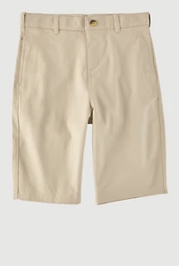 French Toast Boys 8-14 Flat Front Bermuda Shorts, Khaki, Size 10