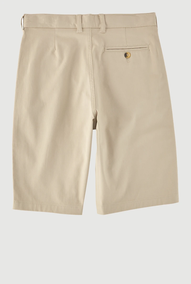 French Toast Boys 8-14 Flat Front Bermuda Shorts, Khaki, Size 10