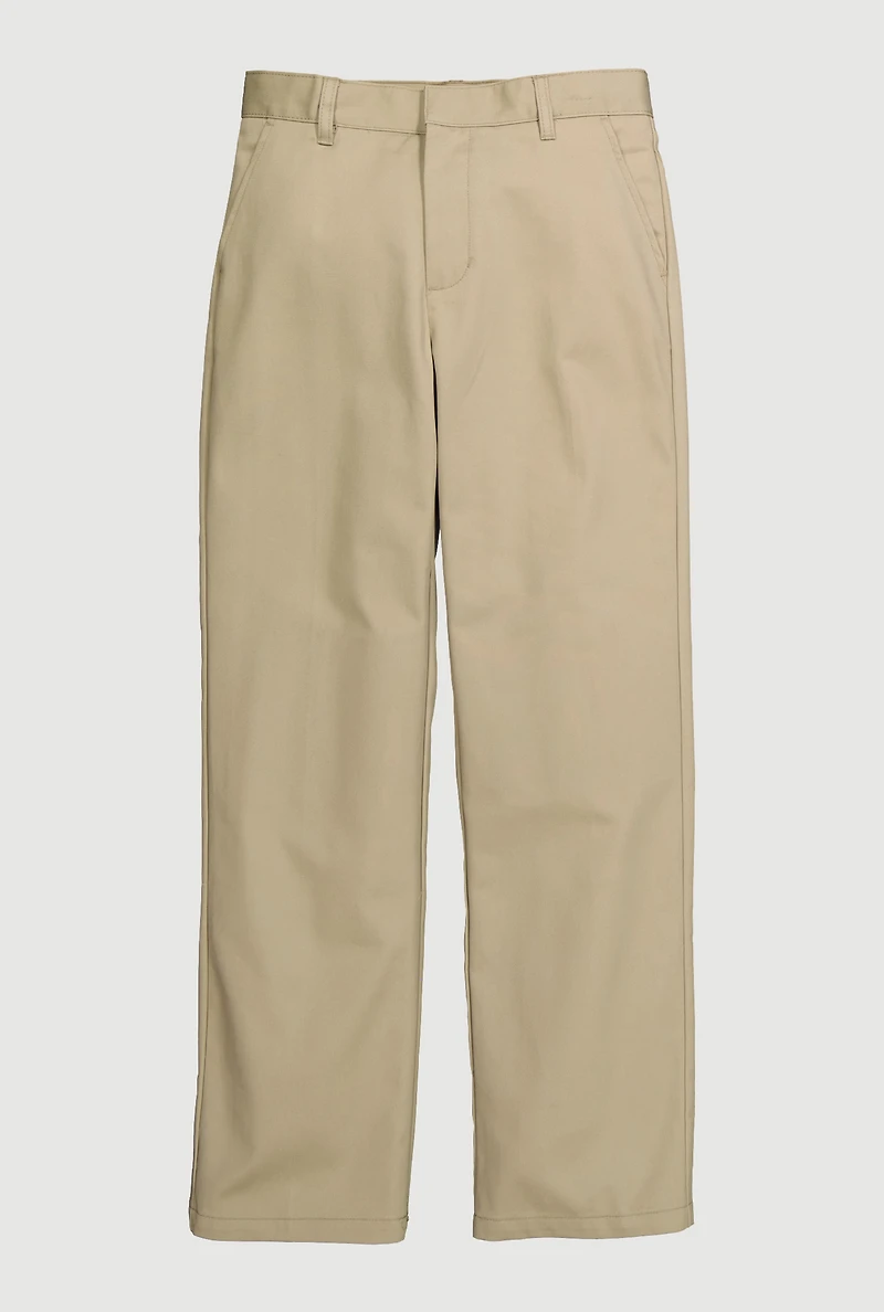 French Toast Boys 8-16 Relaxed Fit Twill Pants, Khaki, Size 10