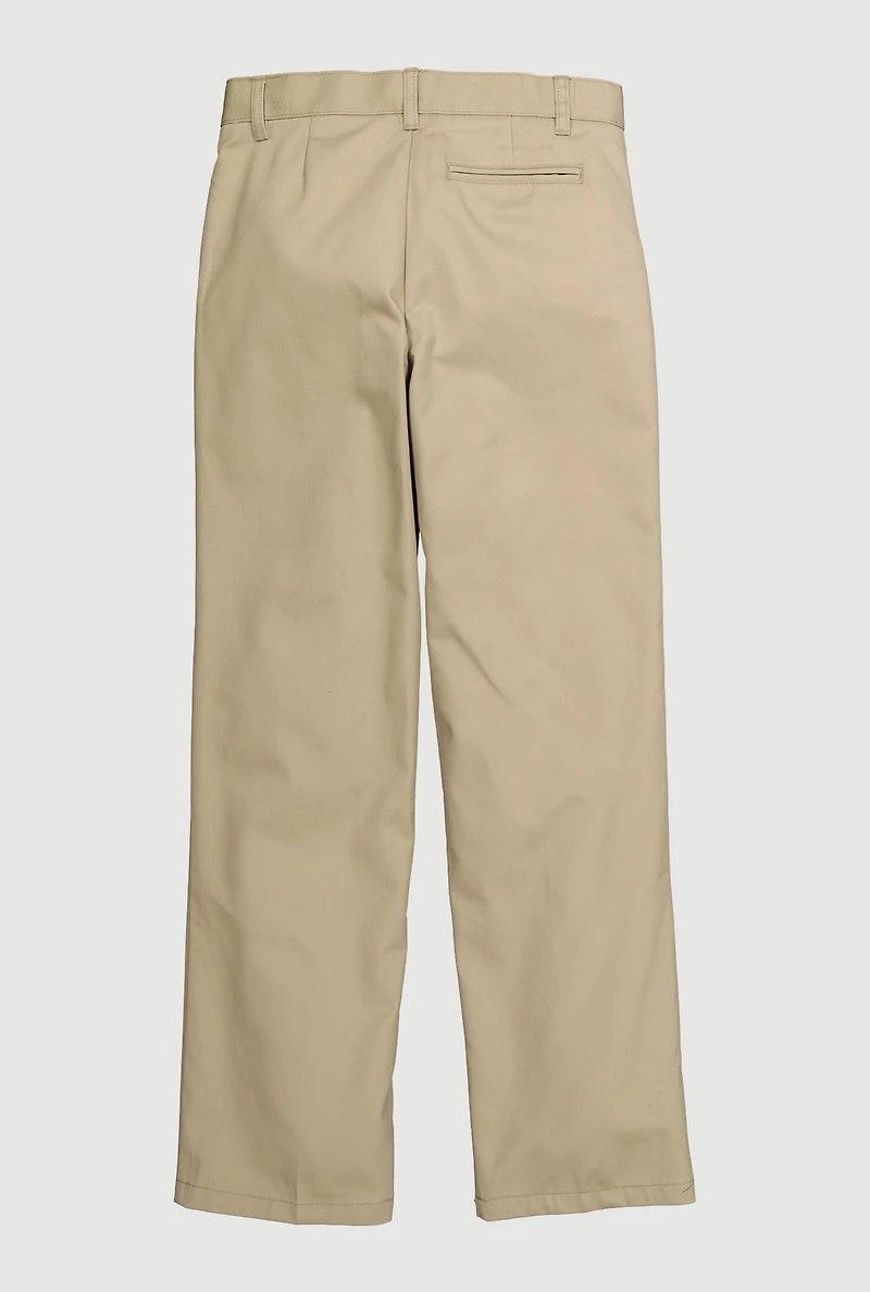 French Toast Boys 8-16 Relaxed Fit Twill Pants, Khaki, Size 10