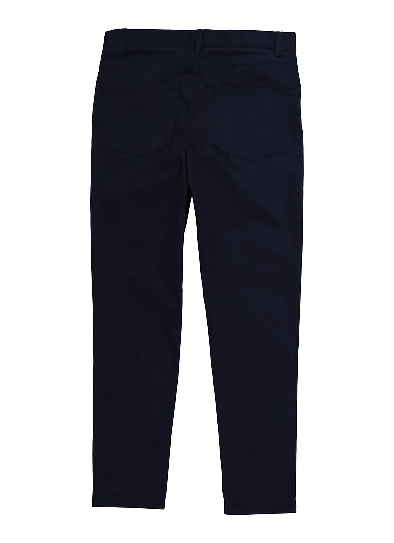 French Toast Boys 8-14 Twill Slim Leg Pants, Blue,