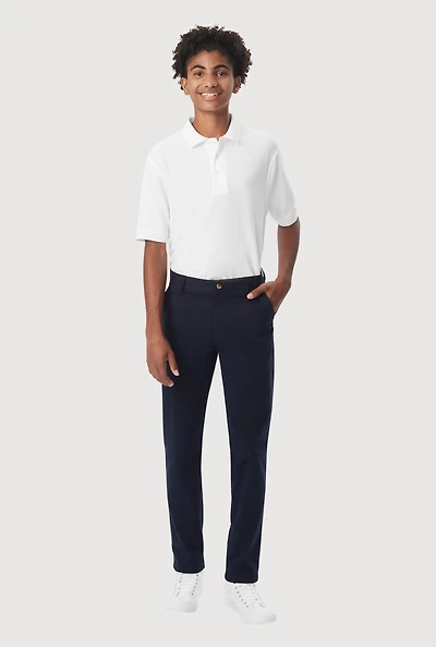 French Toast Boys 8-16 Solid Straight Fit Chino Pants, Blue, Size 14